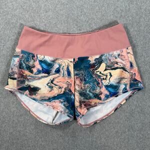 Oiselle Active Lined Shorts Women's 04 Pink Multicolor Active Running Gym Summer